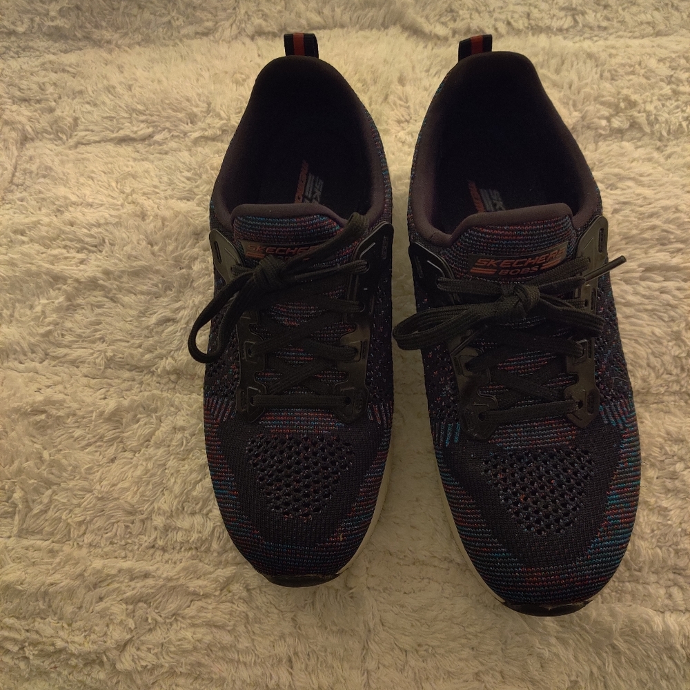 Skechers Bobs Sport black multicolor women's sneakers